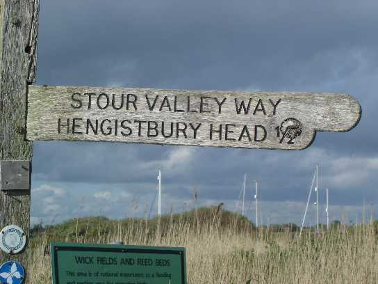 Signpost to Hengistbury Head