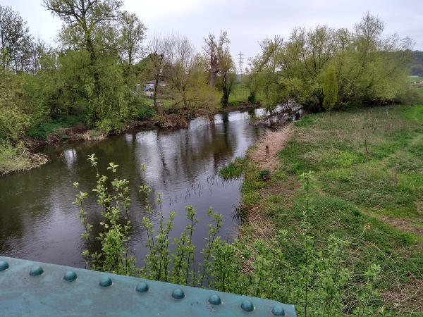 A view upstream from Ensbury Bridge