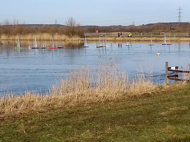 model yacht racing on Longham main lake