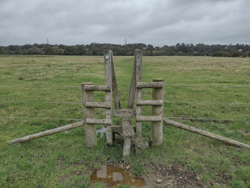 One of the stiles along the Stour valley way near Eye Bridge