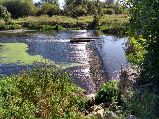 A weir along the Stour between West Parley and Longham